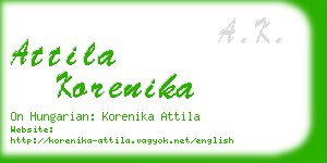 attila korenika business card